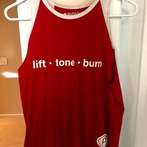 Red and white pure barre tank!